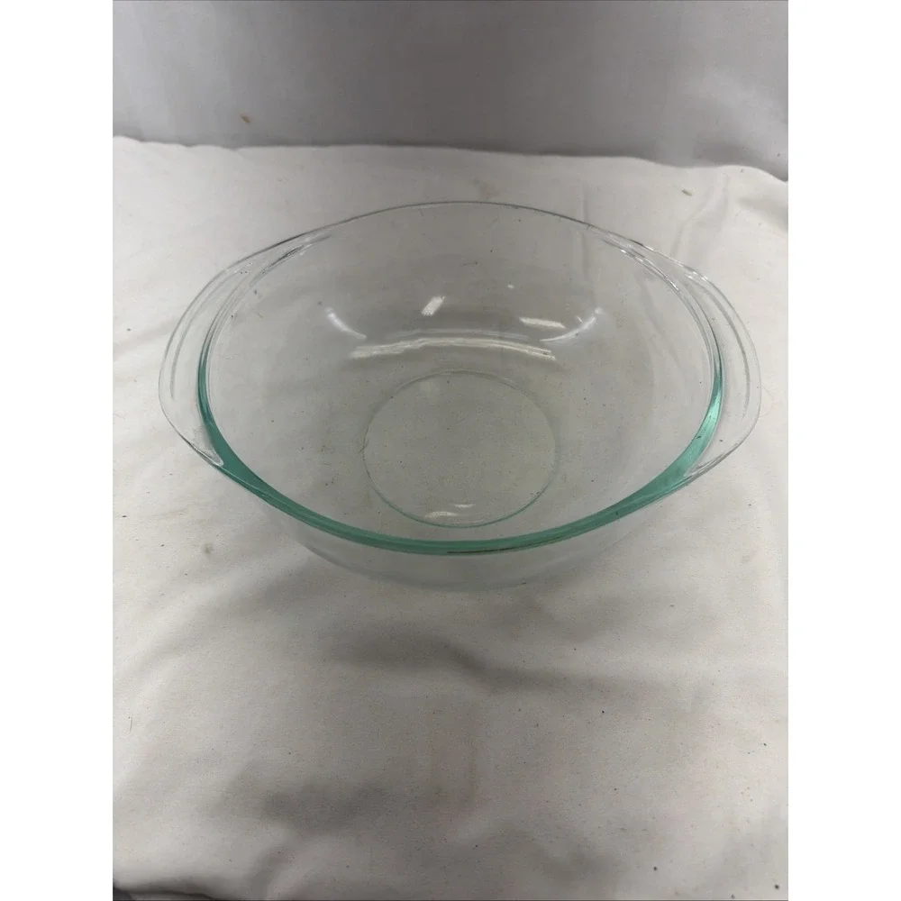 Vintage Pyrex‎ Clear Round Casserole Bowl 024 baking microwave 2 qt